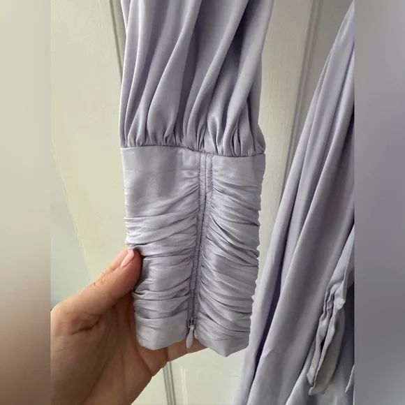 NWT medium / AUS 2 Zimmerman Silk Purple Wrap Dress Midi - Picture 7 of 15